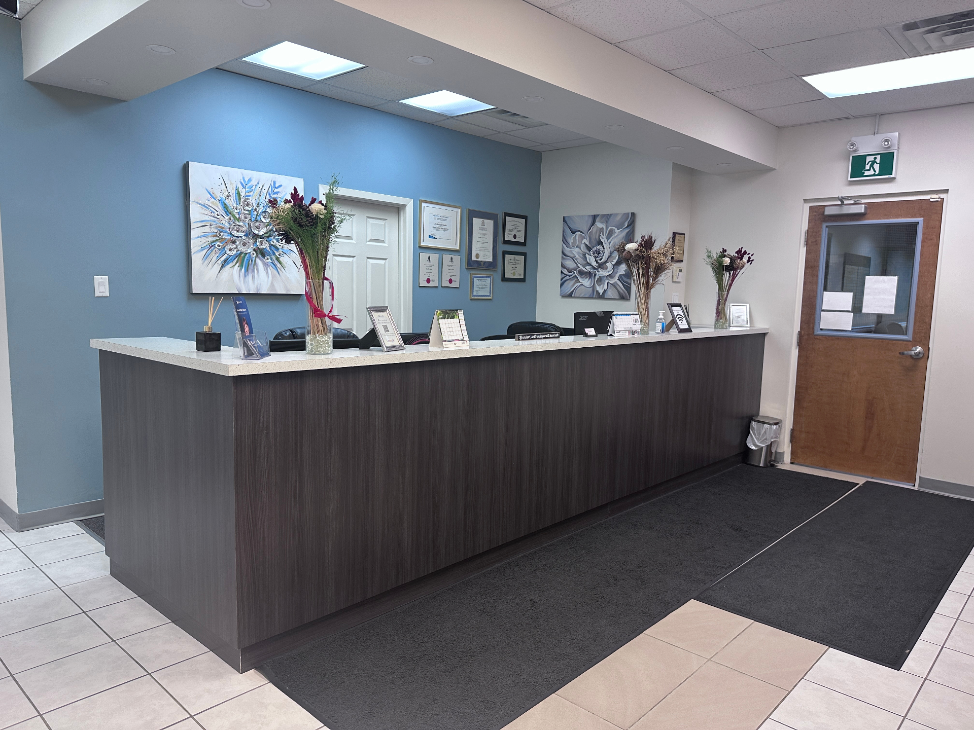 Reception desk at Westheights Dental