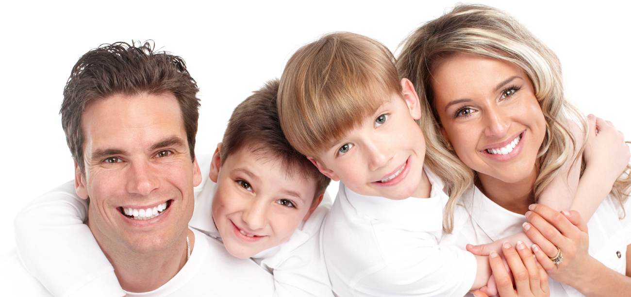 Happy Canadian family smiling